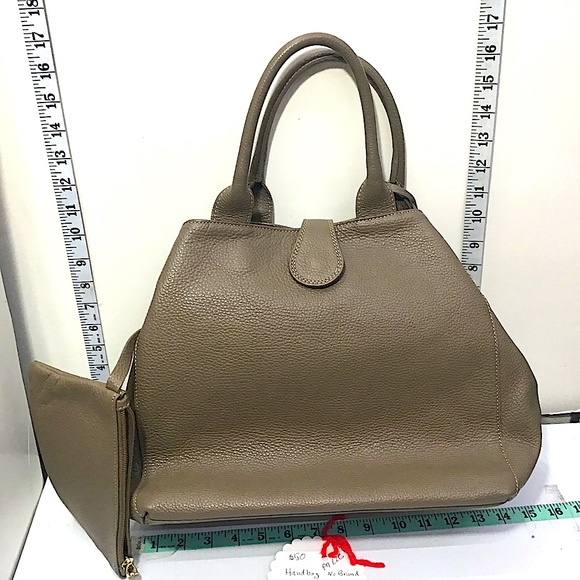 Handbag No Brand Made in Italy Genuine Leather Crossbody with Coin Case - Picture 2 of 7